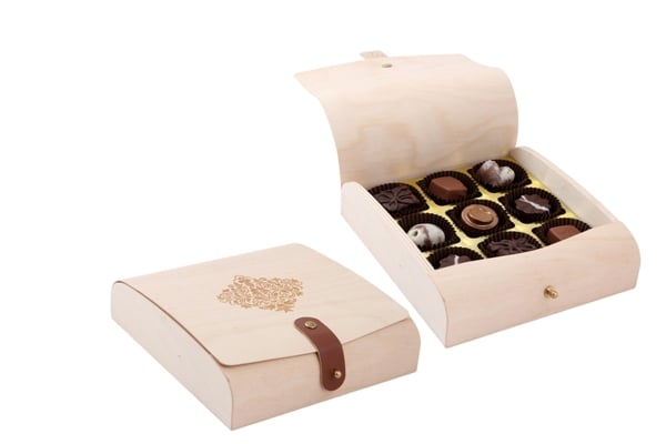 Mini Wood box of Chocolates