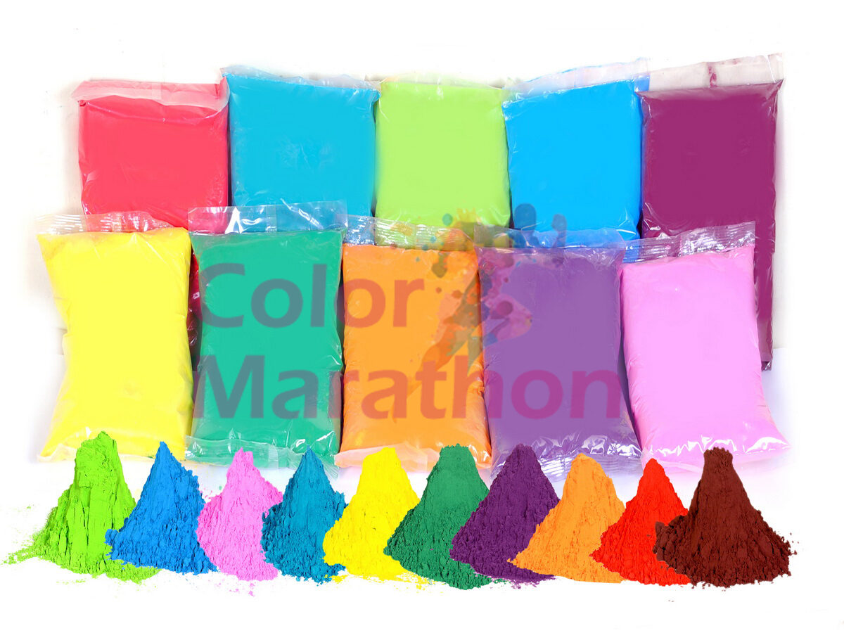10 colors x 1 Lb Each - Colormarathon® Festival  Rangoli Color
