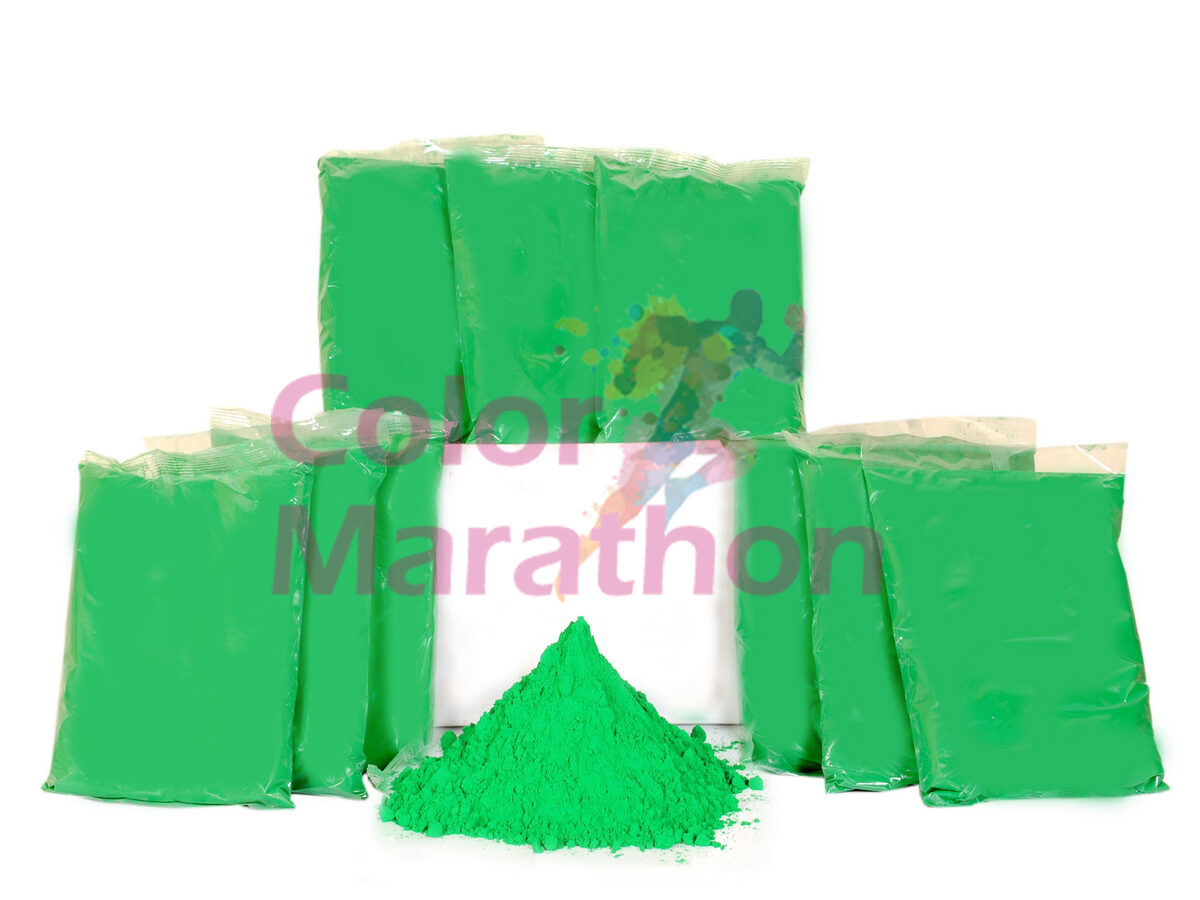 10 pound - 1 Lb Green x 10 Pack -Colormarathon® Premium Quality Rangoli Color Powder