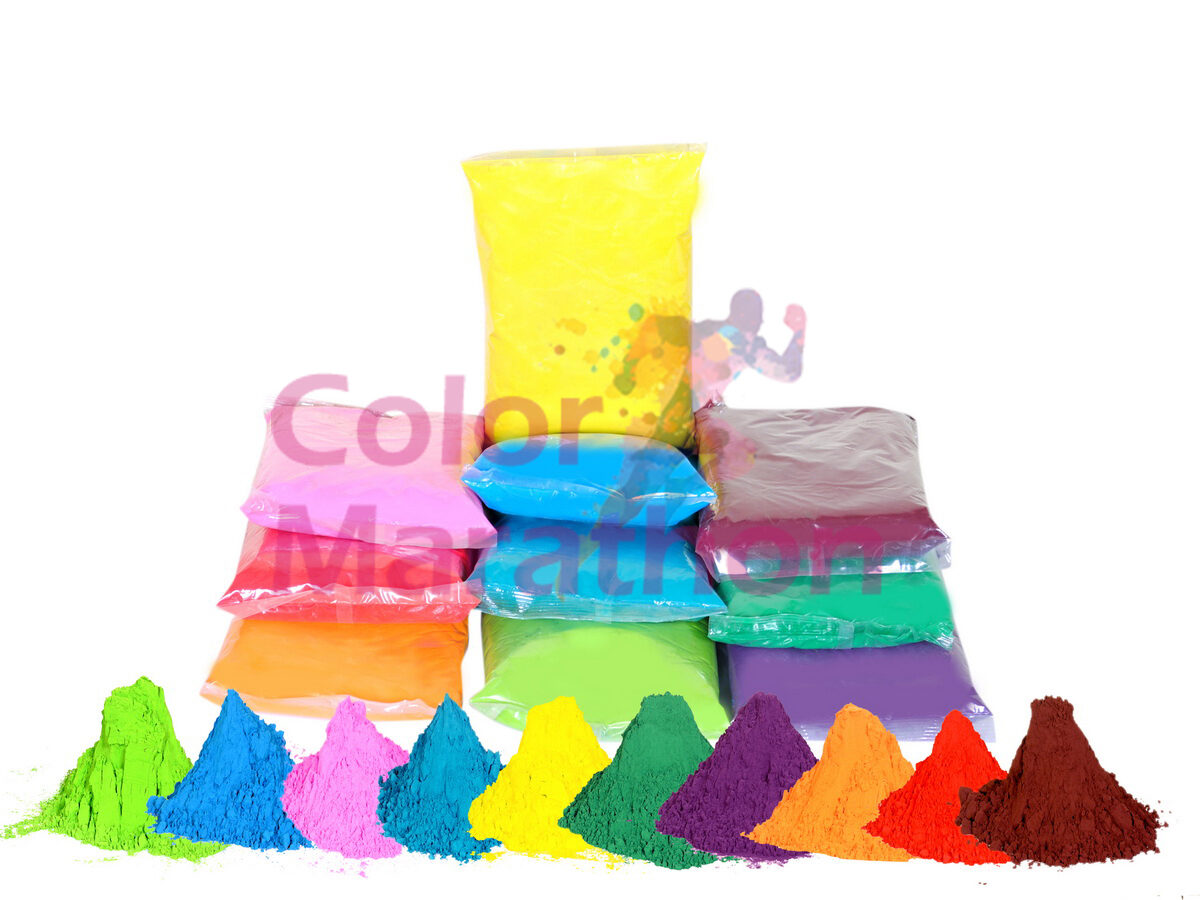 10 Colors X 100 Gms Each -Colormarathon® Premium Quality Rangoli Color Powder